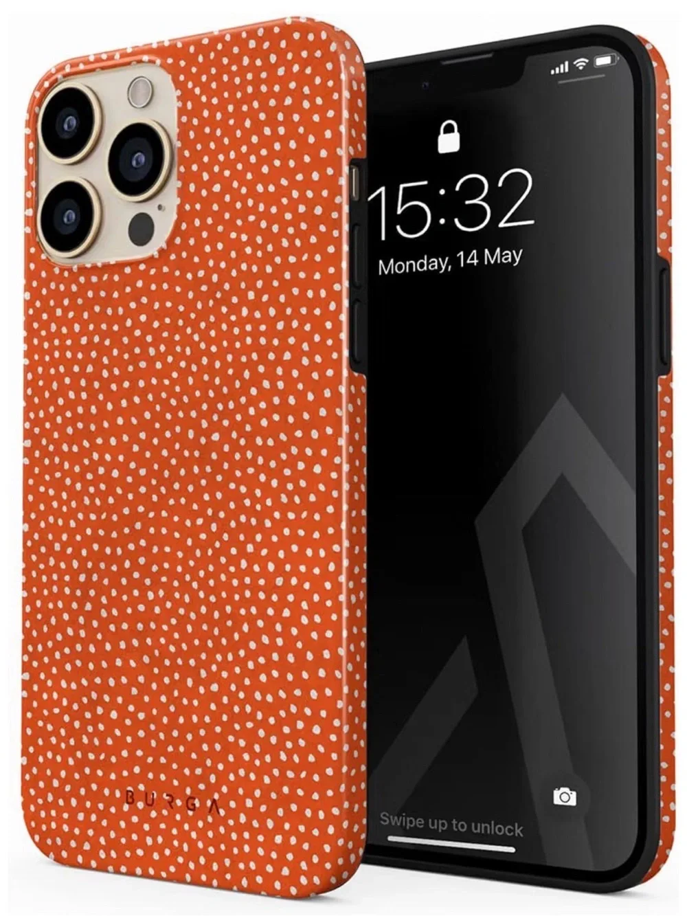 Orange Burga Phone Case for iPhone 15 - Stylish Protective Cover